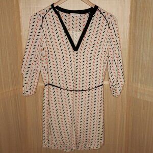 Lush Silky Abstract Shirt Dress Medium